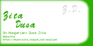 zita dusa business card